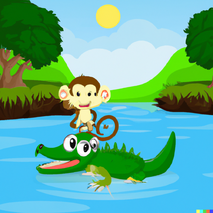 Learn vocabulary through Panchatantra stories 2 - The Inquisitive Monkey and the Crocodile
